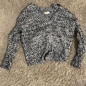 Back and white sweater